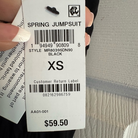 NWT Ladies Black Jumpsuit Size XS - Picture 3 of 9